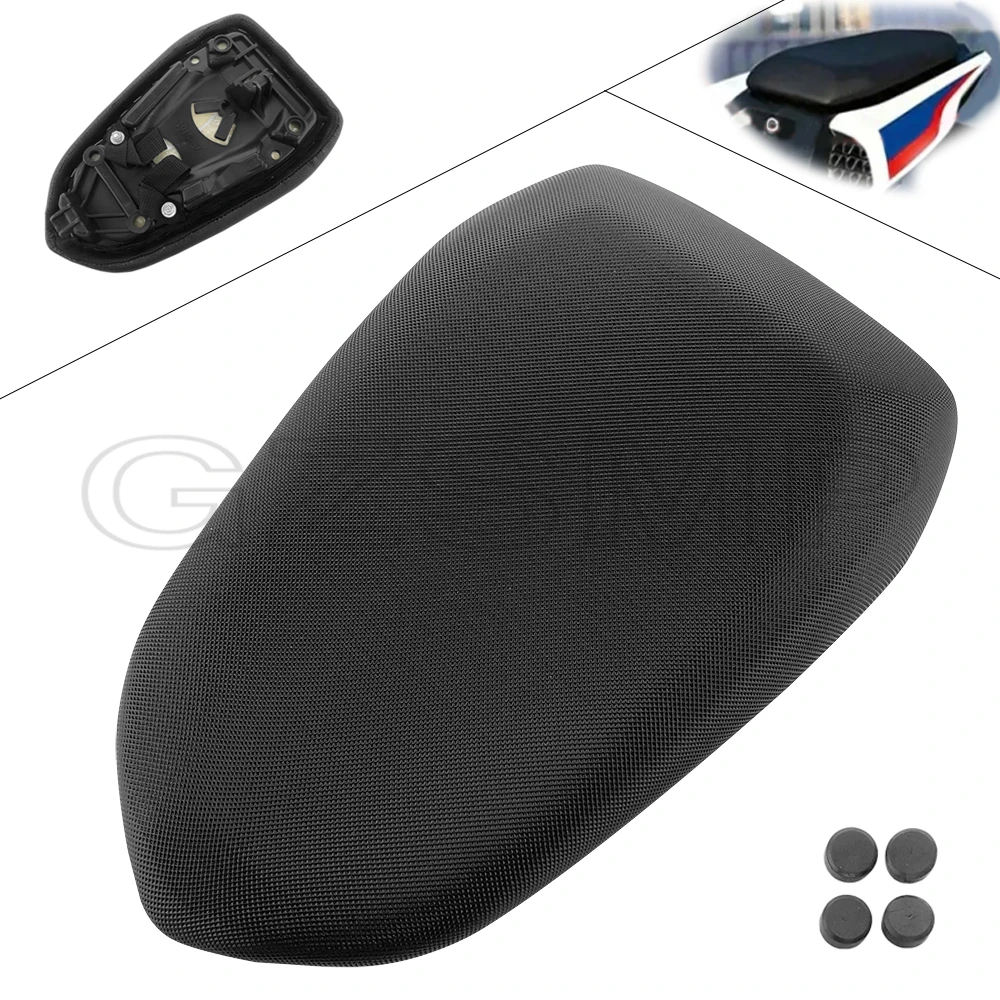 

Motorcycle Black PU Rear Pillion Passenger Cushion Saddle Seat fit For BMW S1000RR S1000 RR 2019-2024 M1000RR 2021-2024 2022