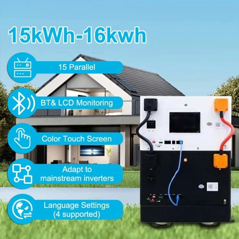 V6-Pro 16-17 KWH 16S 51.2V Finished New Breaker&Fuse Battery Pack with Build-in EVE MB31 330Ah LiFePO4 Cells+JK-V19 200A BMS