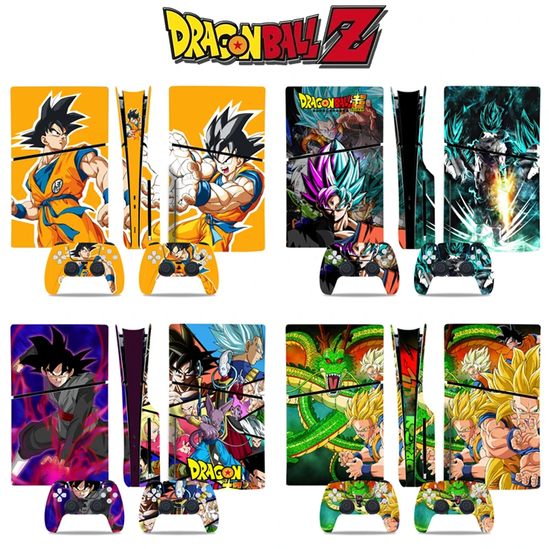 Dragon Ball Skin Sticker for Sony PS5 Slim Disc Digital Game Console Gamepad Case Anime Protector Cover Vinyl Skin Sticker