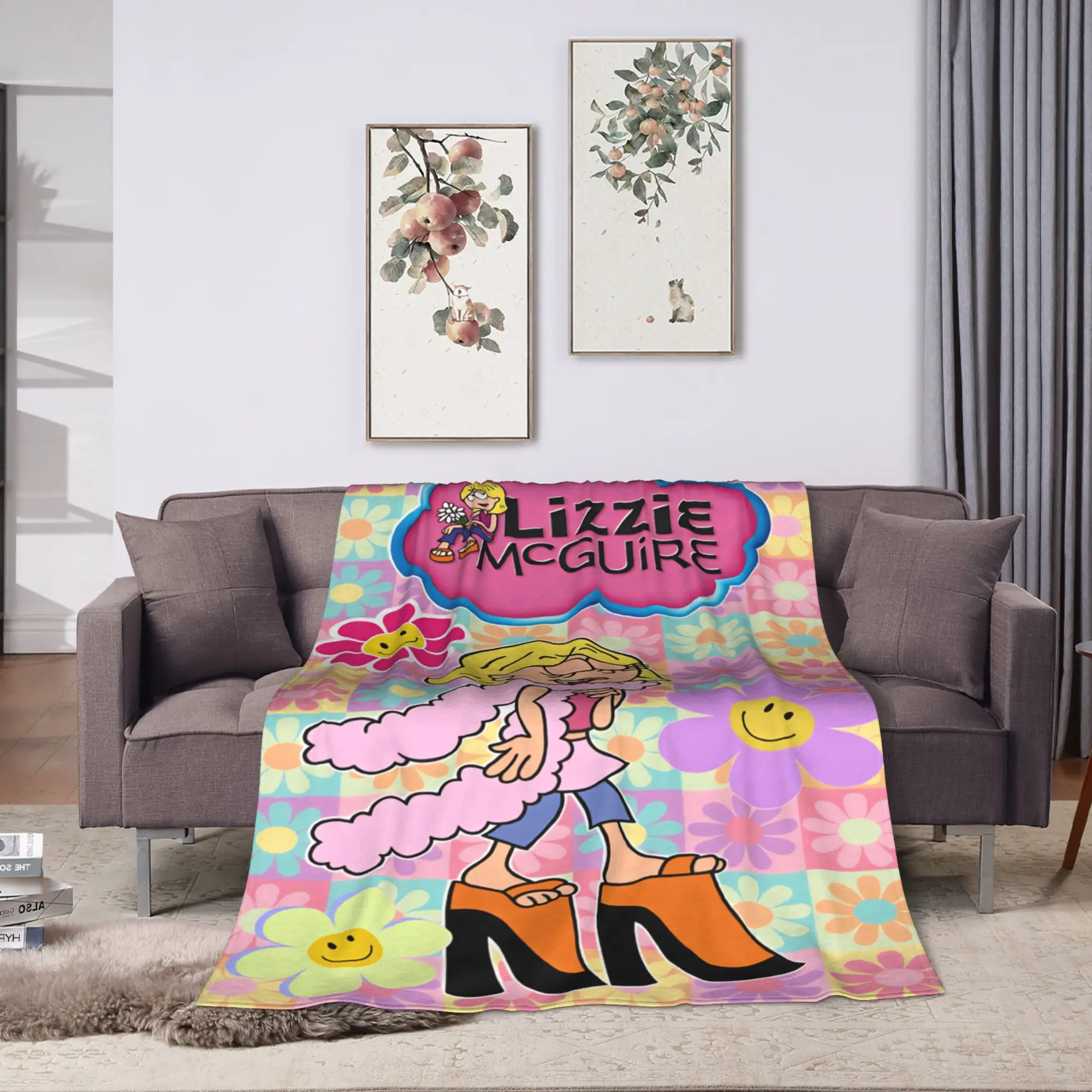 Super Soft Blanket Travel Lizzies Cartoon McGuires Throw Blanket  Flannel Bedspread For Couch Chair Pattern Sofa Bed Cover