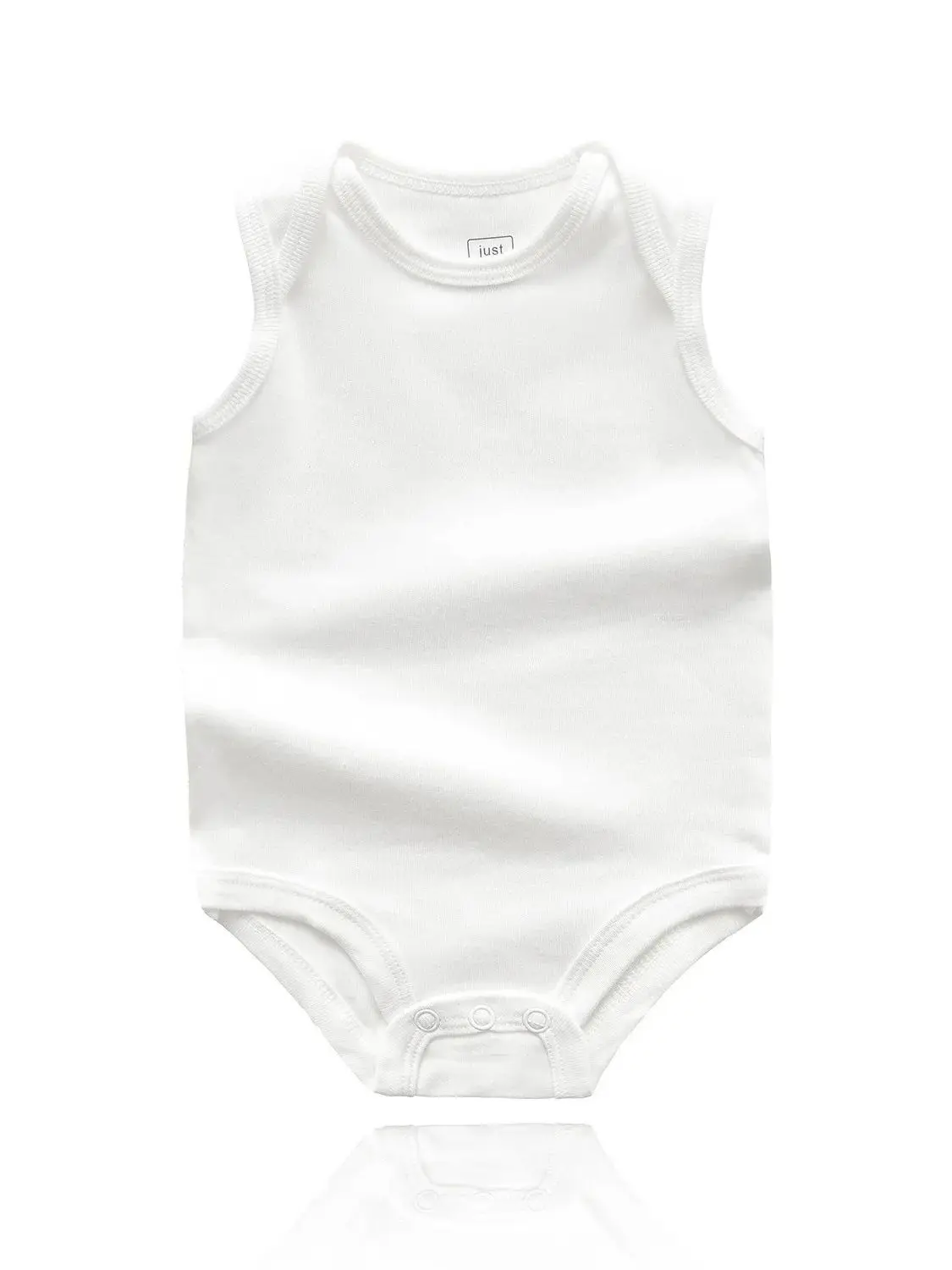 

5PCS/Lot Baby Clothing Summer Solid Color Sleeveless Baby Boys and Girls Bodysuit Cotton white Color Vest Baby Romper