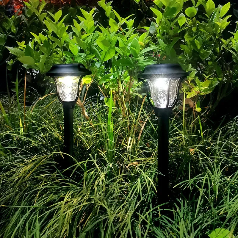 LED Solar Powered Outdoor Lights, IP65 Waterproof Lawn Lamp, Iluminação da paisagem, Pathway, Pátio, Passarela, Quintal, Decoração do jardim