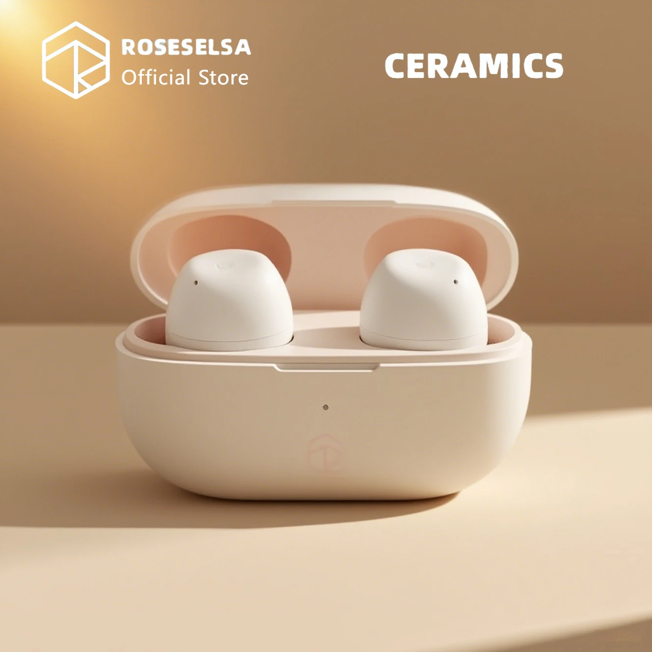 

ROSESELSA Rose Technics Ceramics HIFI TWS True Wireless Bluetooth Earphone Earbuds Touch Control Headphones