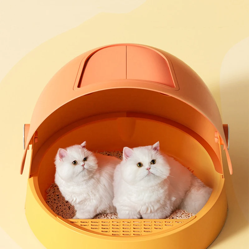 Cute Duck Design Cat Litter Box Fully Enclosed Clamshell Cat Toilet Large Anti-splash Deodorant Strong Durable Cat Sandbox