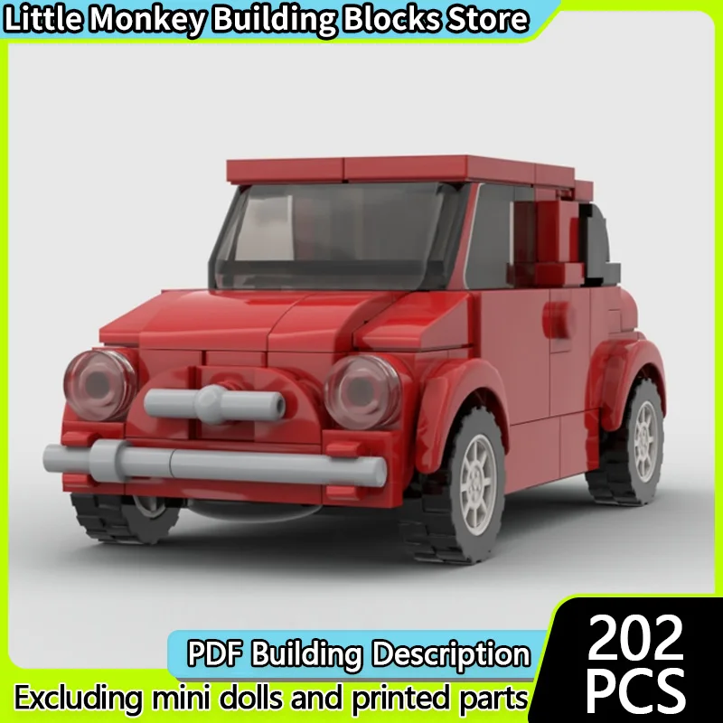 

City Car Model MOC Building Bricks Retro Mini Mobility Scooter Modular Technology Children Holiday Gifts Assemble Toys Suit