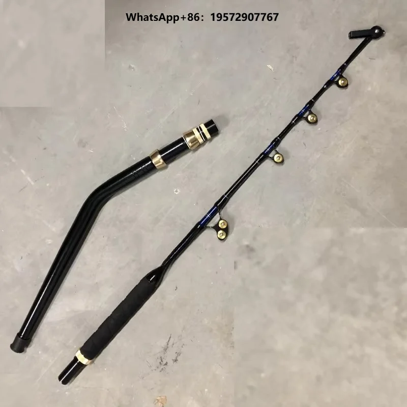 Roller Guides Boat Fishing Rod Fiberglass Fishing Jigging Rod Heavy Duty Professional 2.1m Sea Fishing Rods and Reels