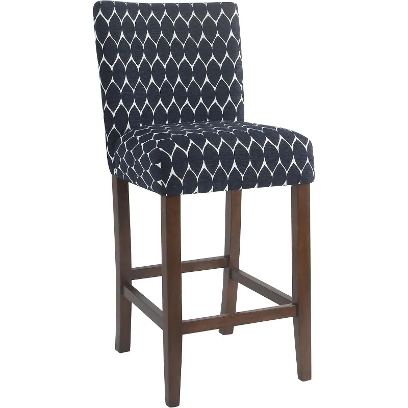 

Upholstered Counter Height Barstool, 29-inch, Textured Navy