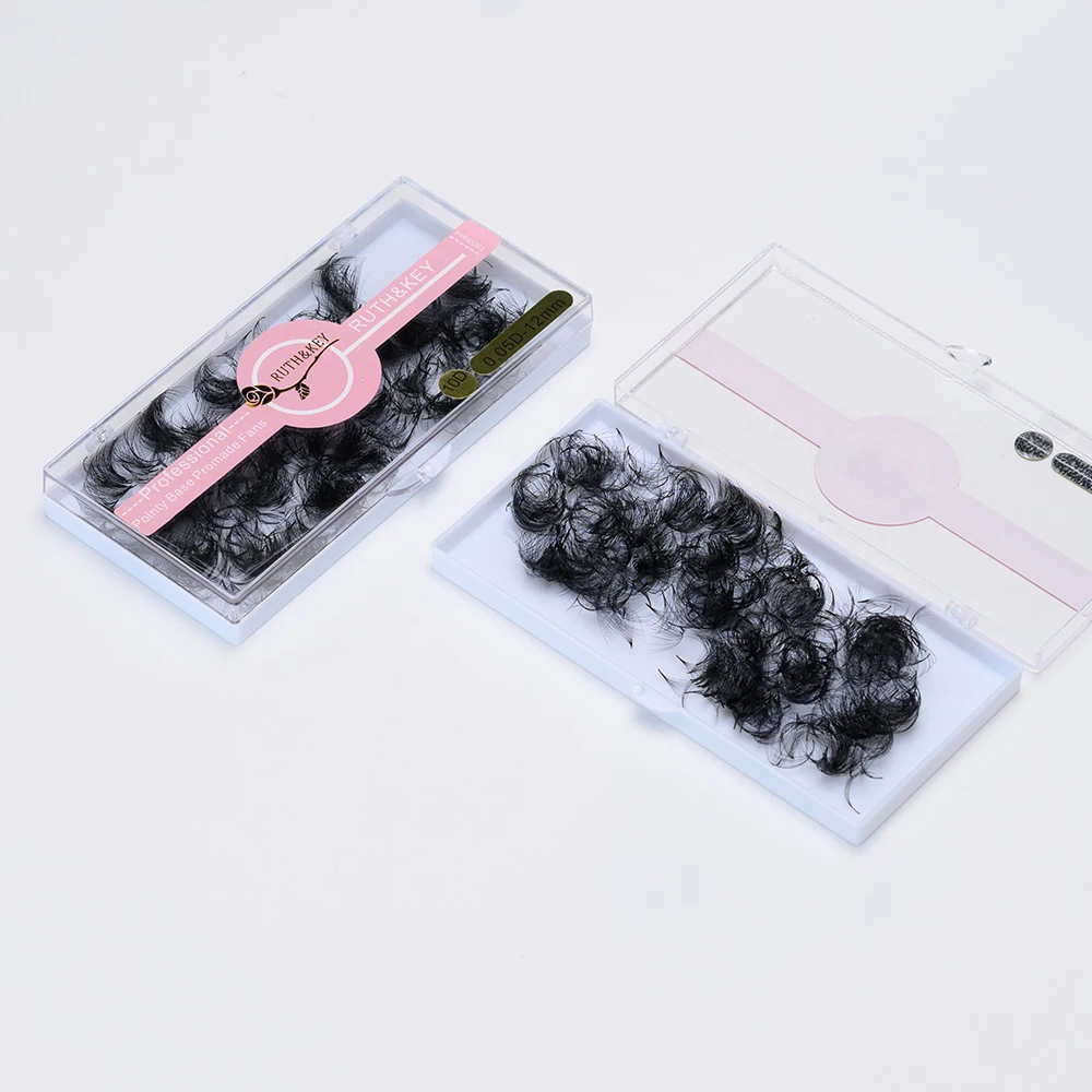 1000 Fans 3D-14D Promade Loose Lashes Thin Pointy Base Premade Lash Middle Stem Sharp Russian Volume Eyelash Extensions Supplier
