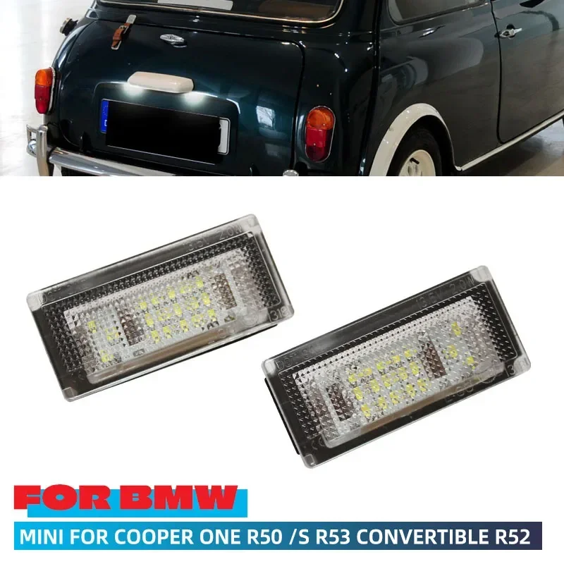 لسيارات Bmw Mini Cooper S 6000K Ultra Bright Canbus لا خطأ 12 فولت مجموعة واحدة صغيرة R50 R52 R53 Led رقم لوحة ترخيص أضواء مصباح #1