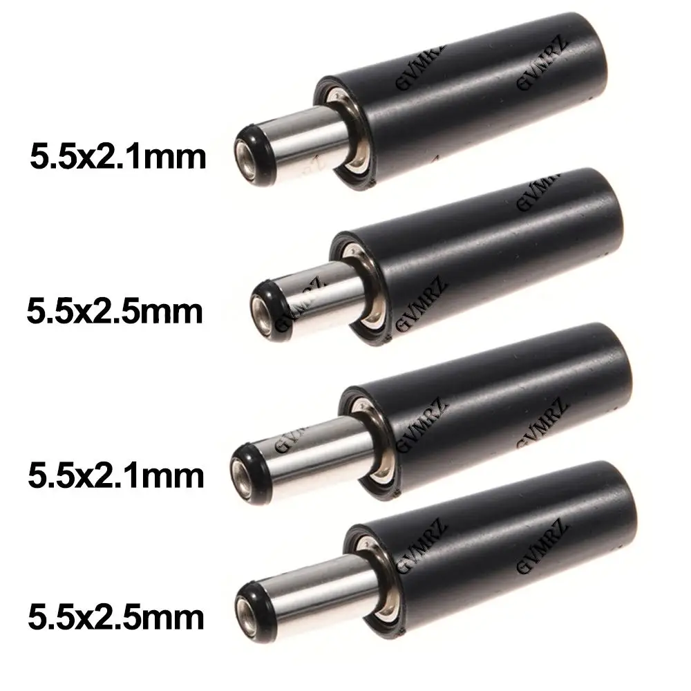 10PCS DC005 5.5x2.1mm 5.5x2.5mm DC power plug Male round plug Wire welding type Wiring welding head 5.5*2.1mm 5.5*2.5mm 