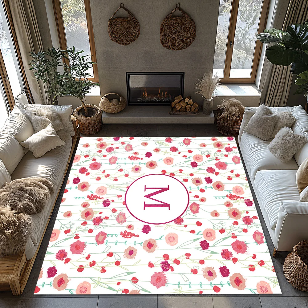 ممسحة الأزهار داخلي في الهواء الطلق ترحيب حصيرة قابل للغسل مدخل البساط المطبخ ديكور المنزل مزرعة نمط زهر الربيع لهجة #3