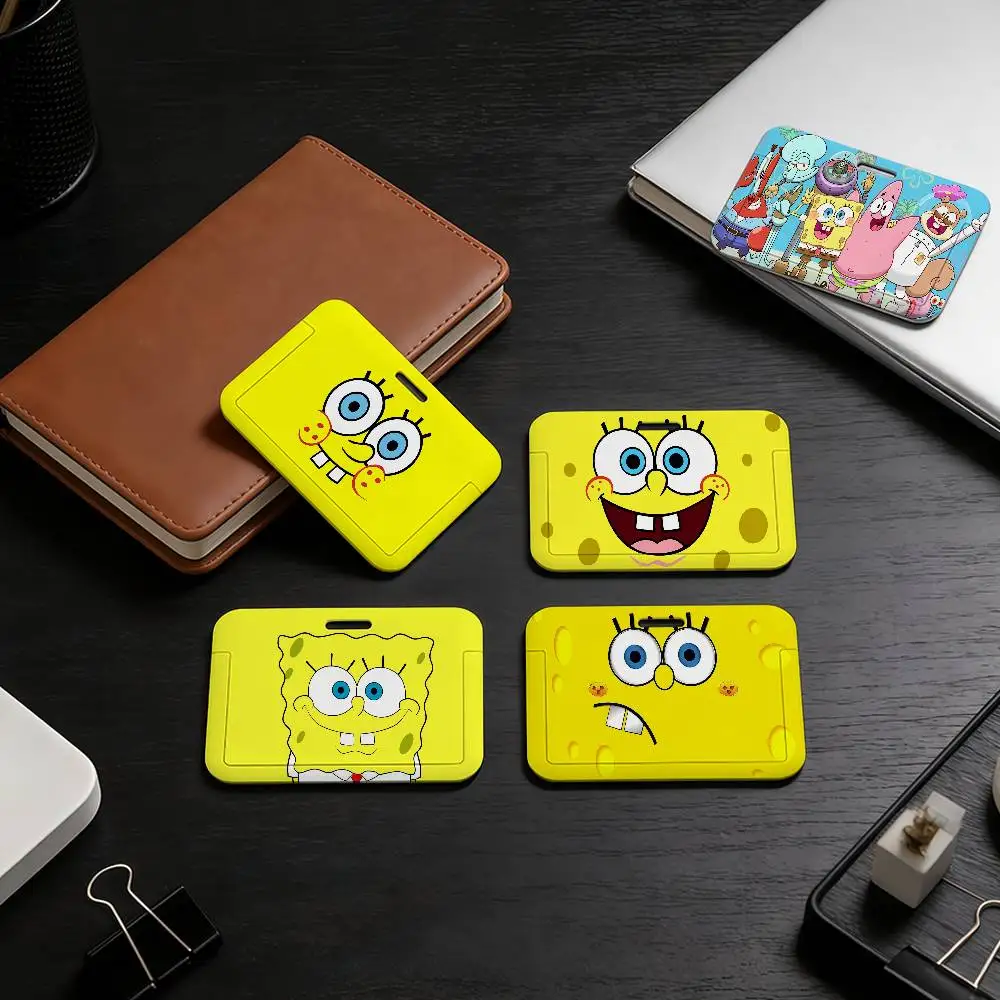 

Набор держателей для карт S-Sponge Cartoon B-Bob: милый черный нейлоновый шнурок-держатель для ID-карт, предотвращающий потерю