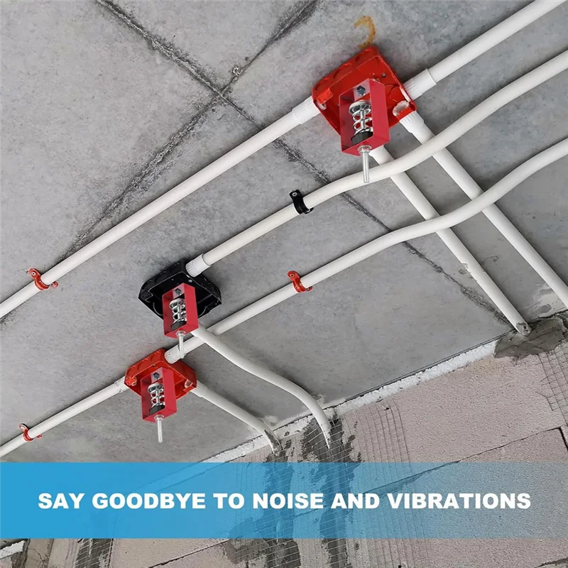 BYBS-8-Paquete de colgadores de amortiguación de resorte de techo, soportes antivibración de 44 libras para unidades de aire acondicionado