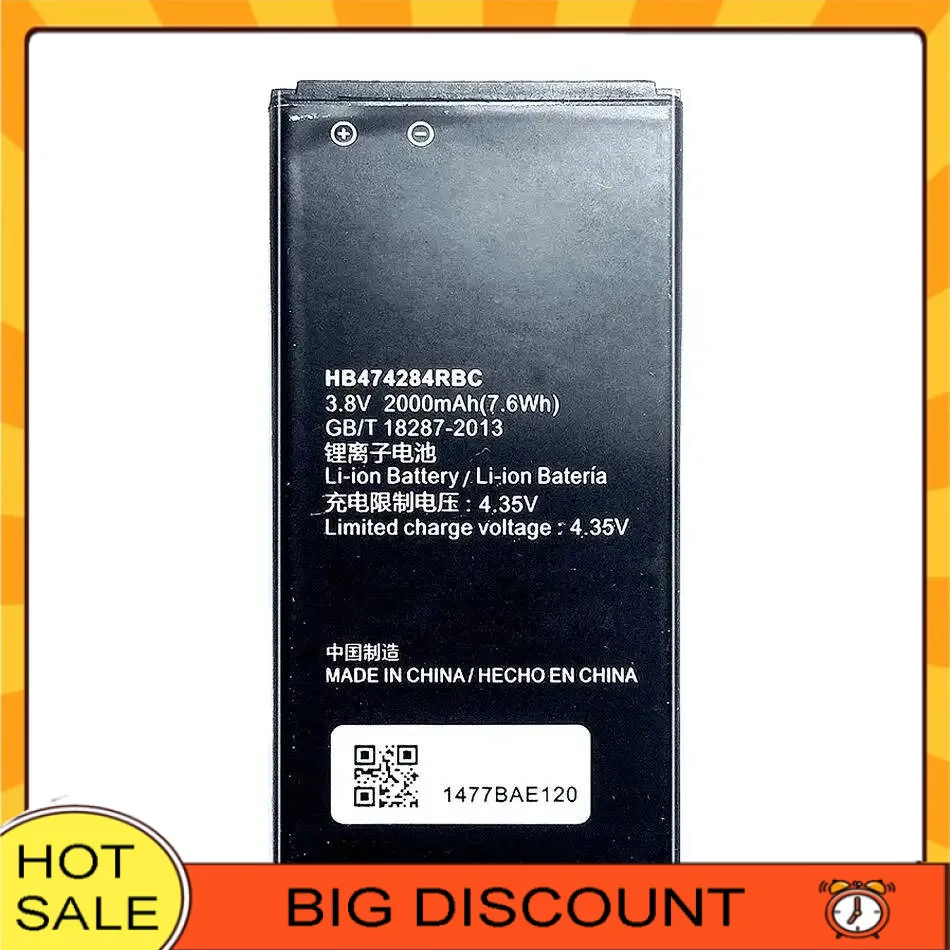 

Mobile Phone Battery HB474284RBC 2000Mah For Huawei Honor 3C Lite C8816 C8816D C8817 Ascend G521 G615 G620