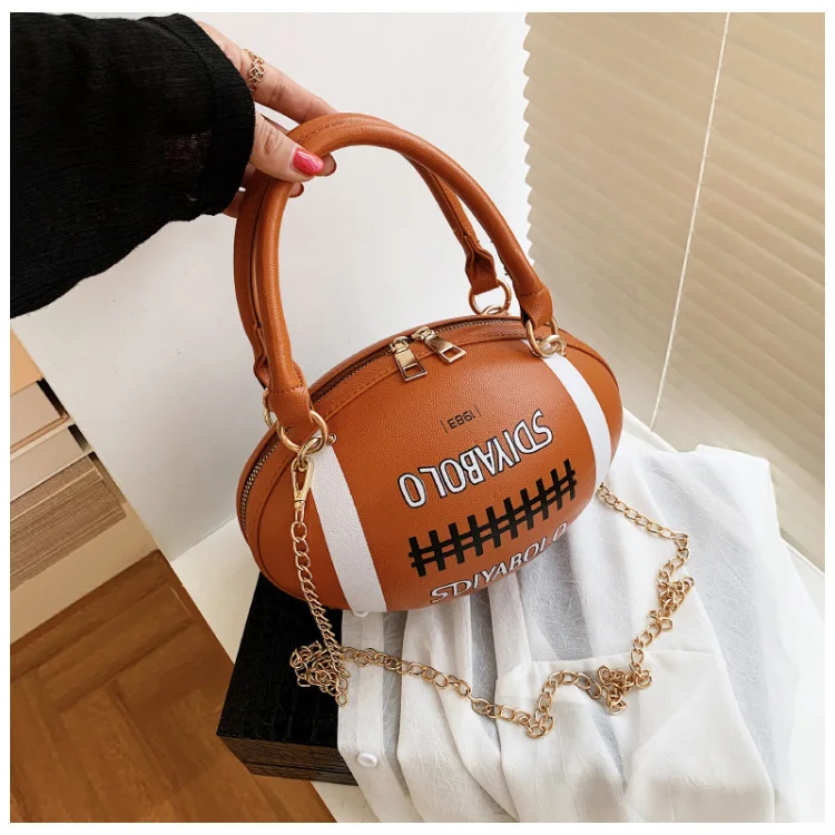 Original Designer Brand Rugby Bag Personality Fashion Shoulder Crossbody Mini Chain Ball Bags for Women Сумка Hot Selling