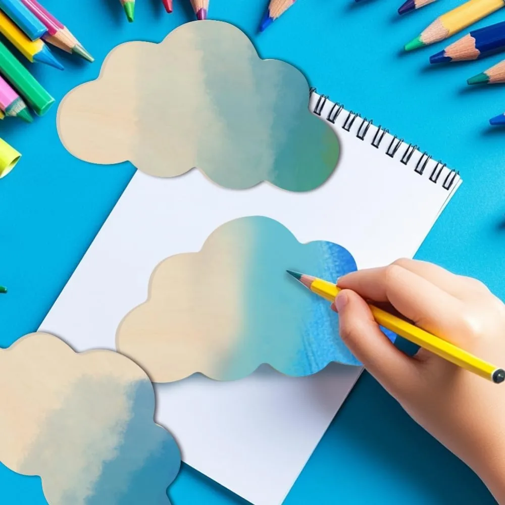 3 قطعة 118x69 بوصة سحابة الخشب القواطع لم تنته خشبية سحابة شكل انقطاع الخشب سحابة زخرفة شرائح DIY بها بنفسك مشروع الزفاف