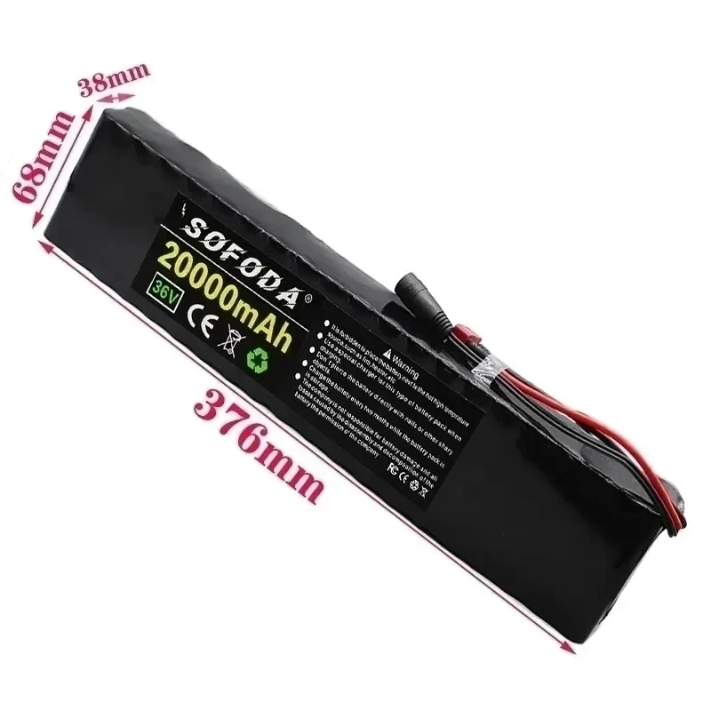 36V 20Ah 10S4P With BMS Lithium Battery Pack 18650 for 800W 500W 450W 350W 250W Ebike Electric Car Bicycle Motor Scooter