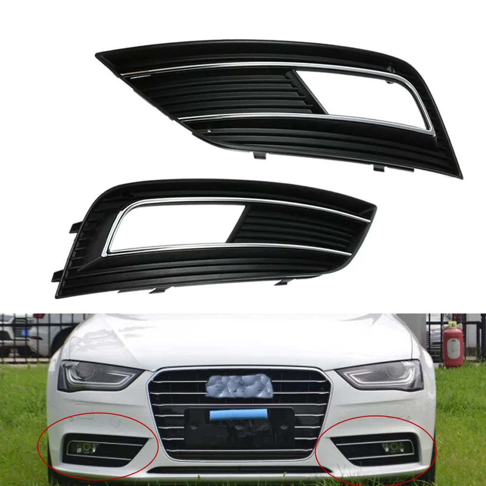 

1 пара левых и правых боковых передних бамперов для подтяжки лица, решетка противотуманной фары, крышка решетки для Audi A4 B9 13-15, набор из 2 шт.