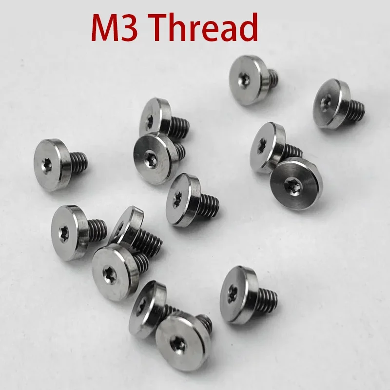 4pcs Titanium Alloy Thread M3 Flat Head Screw for Knife Handle T8 Torx Screw DIY Spindle Titanium Alloy Screw