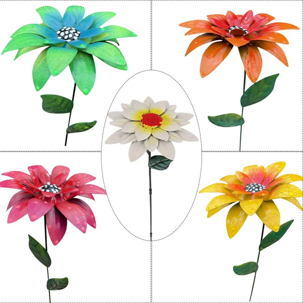 

Garden Decorative Stakes Rust-proof Metal Floral Stakes Waterproof Iron Flower Stake Ornament Outdoor Lawn Yard Patio Decoration