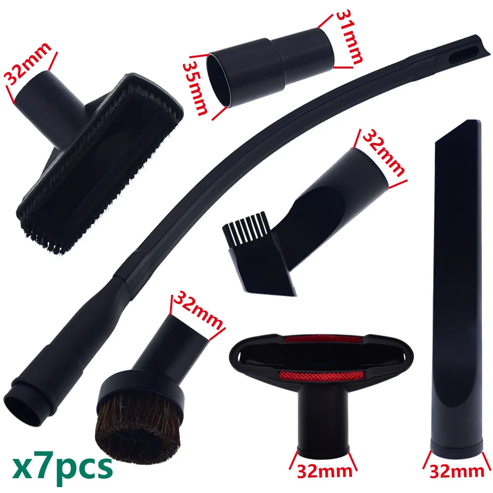 

Universal Vacuum Nozzle Suction Brush Head Compatible with 32mm 35mm 1 1/4in 1 3/8in Vacuum Cleaner Accessories Crevice Tool