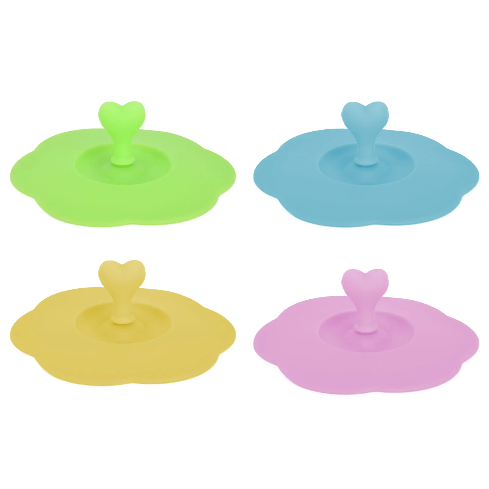 

Silicone Mug Cover Dishwasher Safe Heat Resistant Fashionable Cup Lid Food Grade 11cm Diameter with Handle for Home for Kitchen