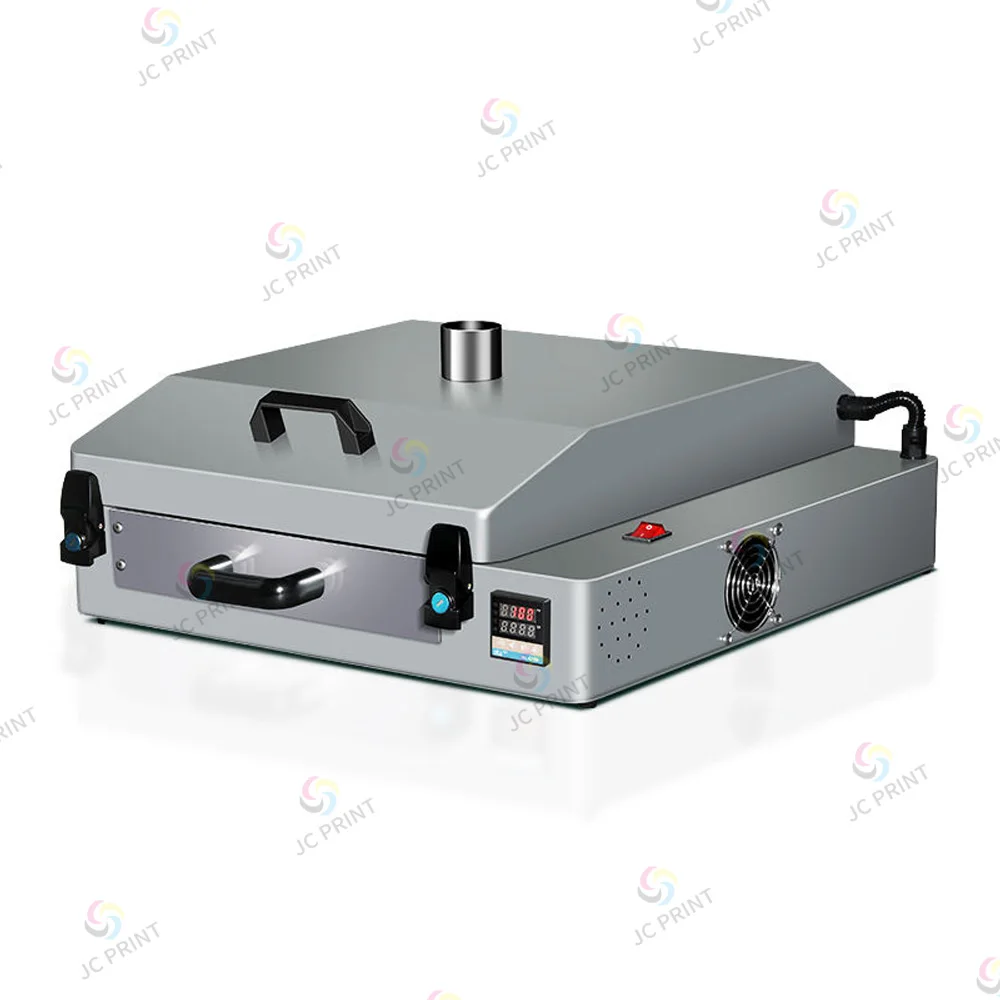 A3 + 30 سنتيمتر 33 سنتيمتر DTF فرن مجفف نقل PET فيلم علاج مسحوق تذوب الساخن DTF فرن لطباعة تي شيرت