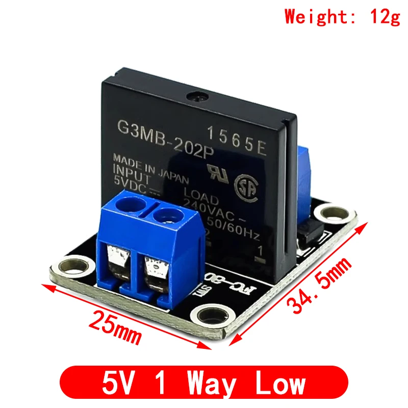 Relais 5V 1 2 4 8 canaux pour OMRON SSR, Module de relais à semi-conducteurs de haut et bas niveau 250V 2A pour Arduino