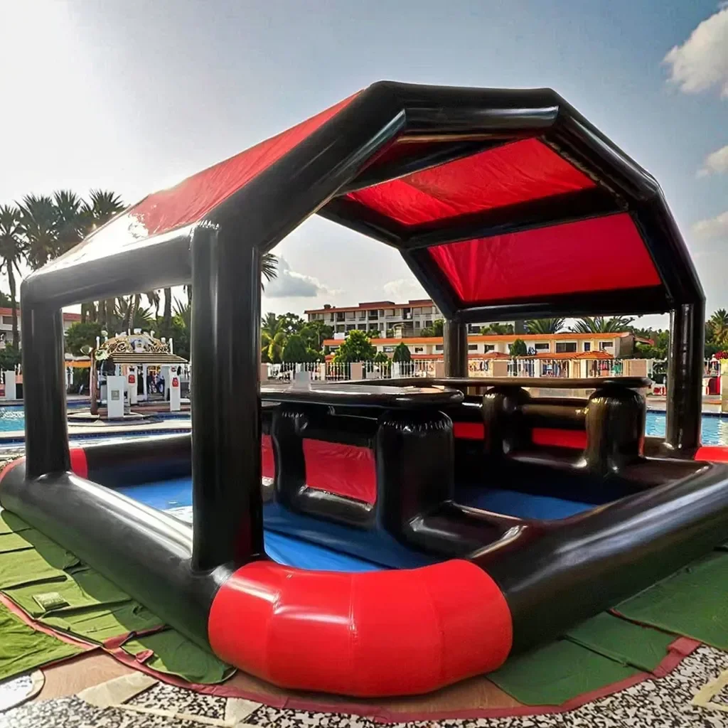 

Factory Wholesale Outdoor Event Backyard Party Blow up Pub Swimming Pool Inflatable Water Bar With Air Pump for Sale