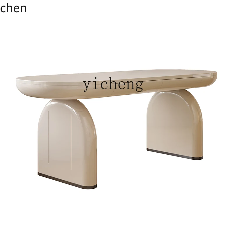 YFY  Designer Model Electric Lifting Desk Modern Light Luxury Home Boss Desk Special-Shaped High-End