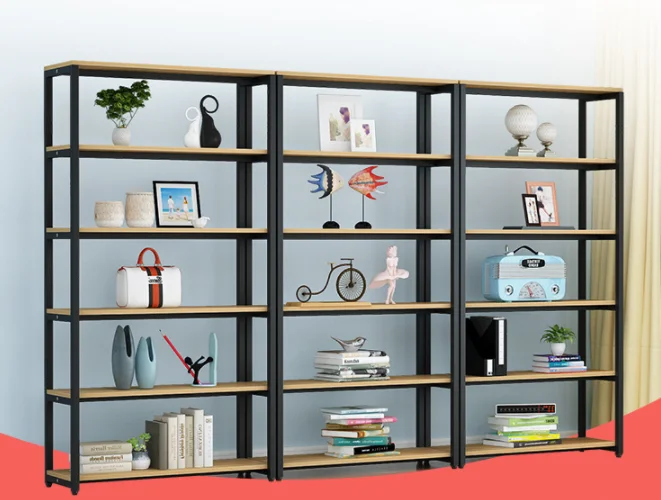 Custom.Supermarket Shelves Retail Shop Mall Display Iron Rack with Wooden Wood and Metal Material on Sale