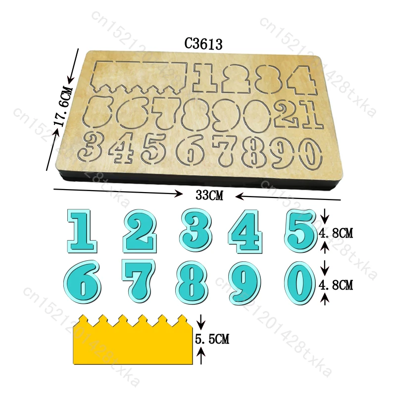 

Новые деревянные штампы для скрапбукинга 0-9, C3613