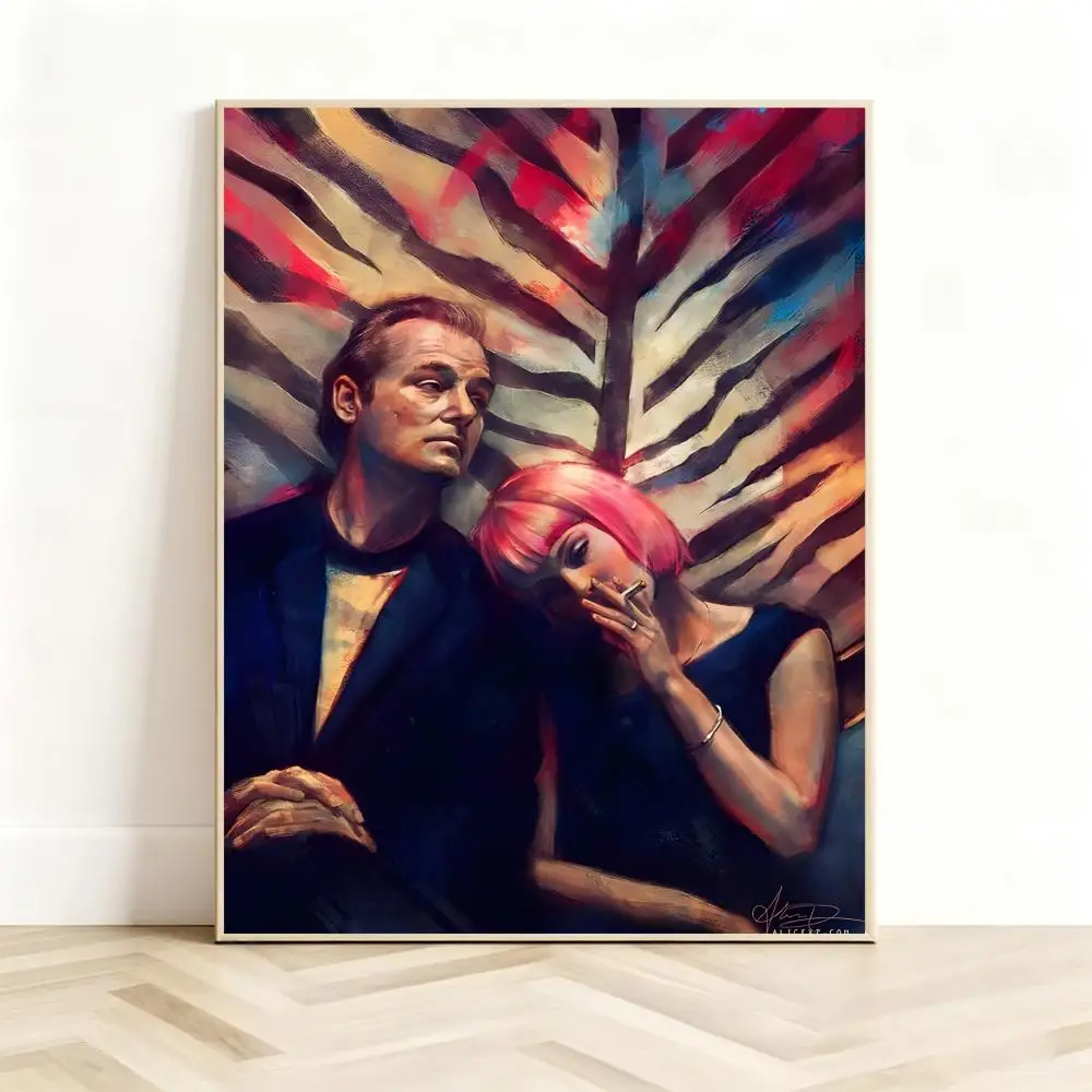 Emotional Movie L-Lost In Translation Poster Classic Self-Adhesive PP Wall Sticker for Living Room Bar Decor Gift