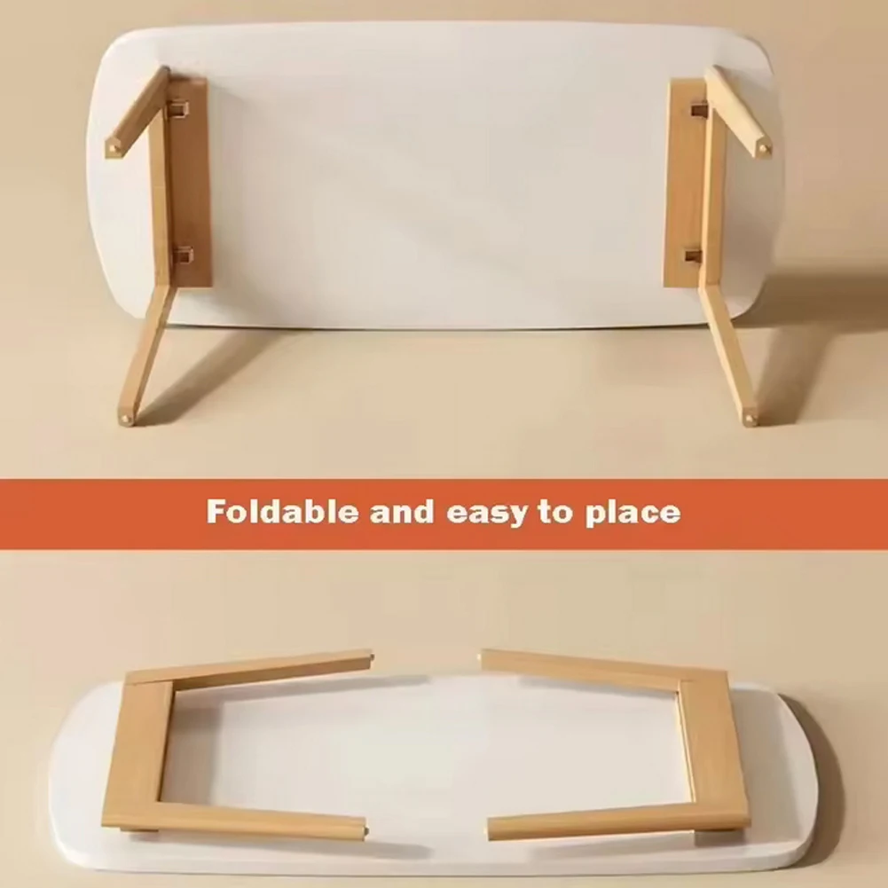 Foldable Small Coffee Table Tatami Window Low Table Balcony Table Collapsible Wooden Mini Desk