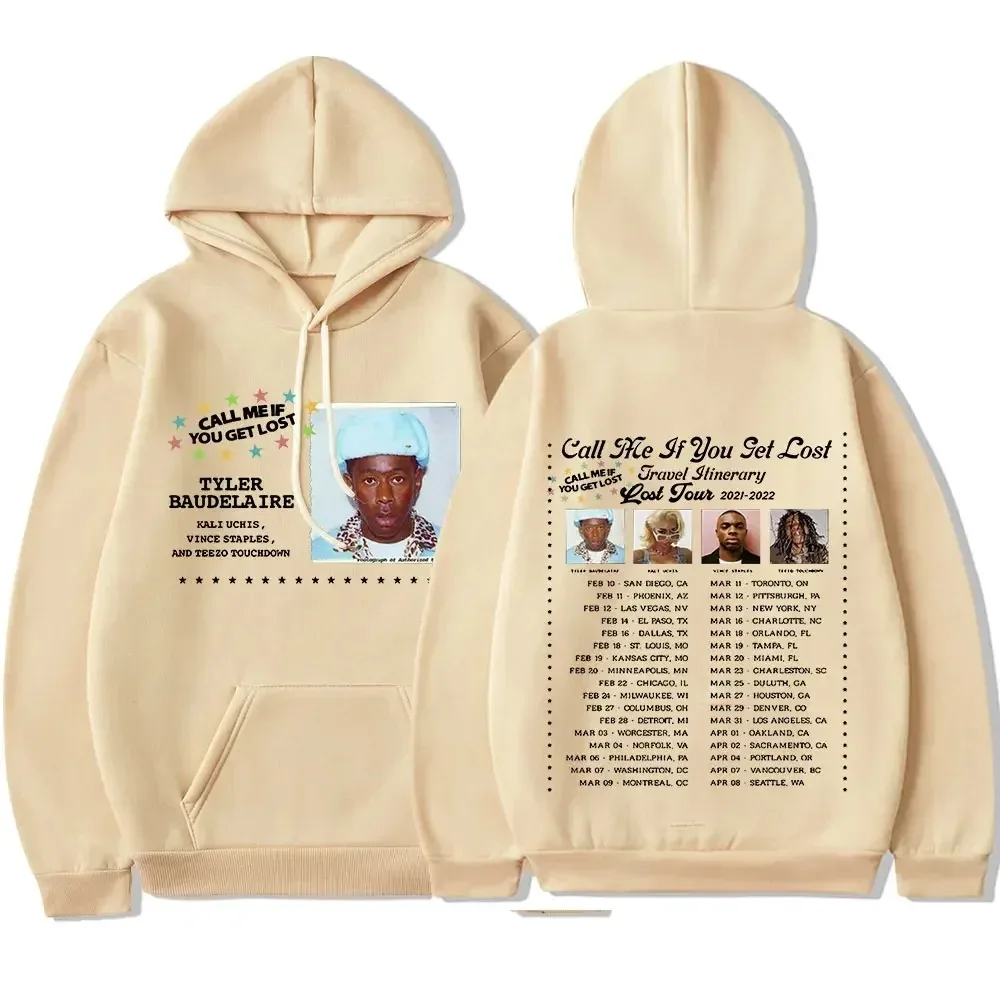 Call Me If You Get Lost Tour Hoodies Tyler The Creator Printed Streetwear Men Women Fashion Sweatshirts Oversized Hip Hop Hoodie