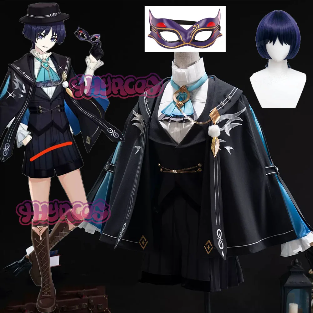 Wanderer Costumes Genshin Impact Wanderer Clothes Cosplay Costume Wig Shoe Mask Anime Costume Outfit Costume Full Set