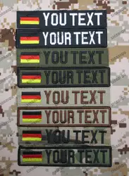 Embroidery custom patch Germany Flag Custom Custom Name tape patch Hook and loop Multicam Green ACU Black Tan