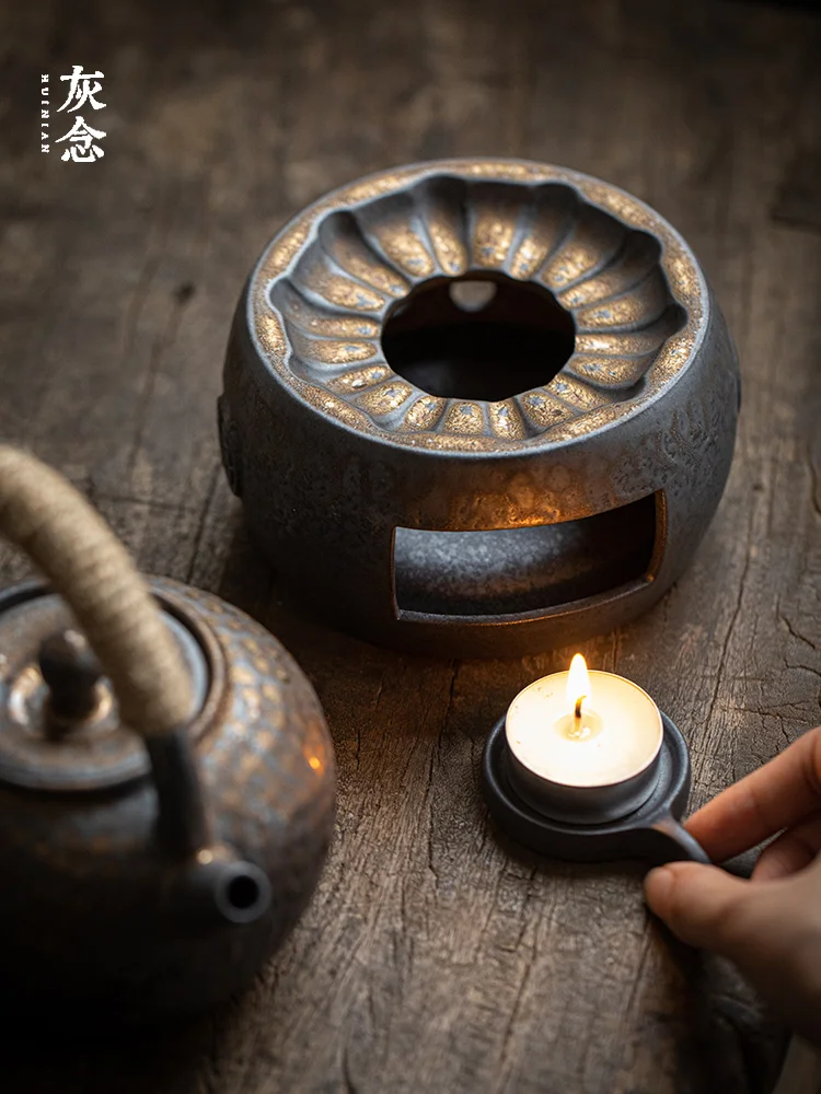 

Huinian old rock mud handmade tea warmer coarse pottery brewing teapot heating warm tea Kung Fu tea channel zero with