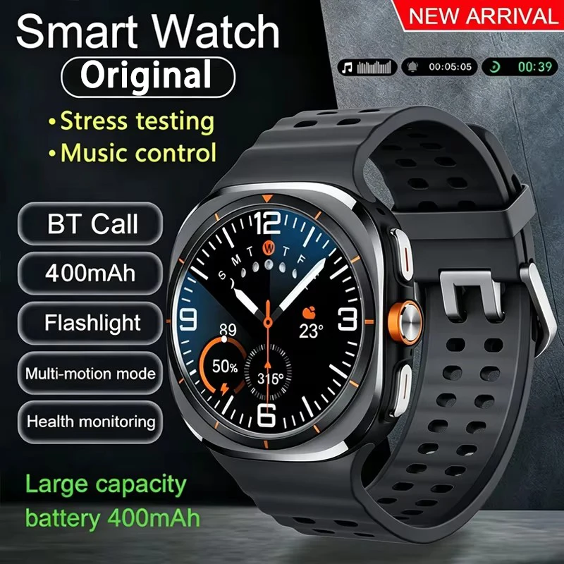 Original Neue Herren-Smartwatch mit Drahtlosem Anruf, GPS, AMOLED-Display, Sport- und Fitness-Tracker, Gesundheits-Smartwatch für Android und iOS