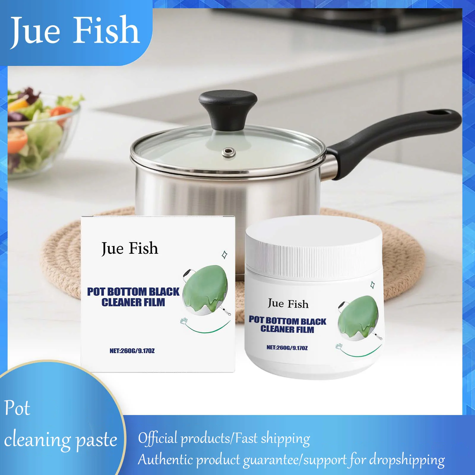 

Bottom Cleaning Ointment for Household Kitchen Cleaning Kitchenware Bottom Rust, Black Stain, Stain Removal Cleaning Ointment