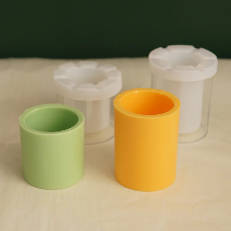 Internal Burning Cup Candle Mold DIY Cylindrical Hollow Square Candle Mould PC Material Hollow Windproof Candle Molds