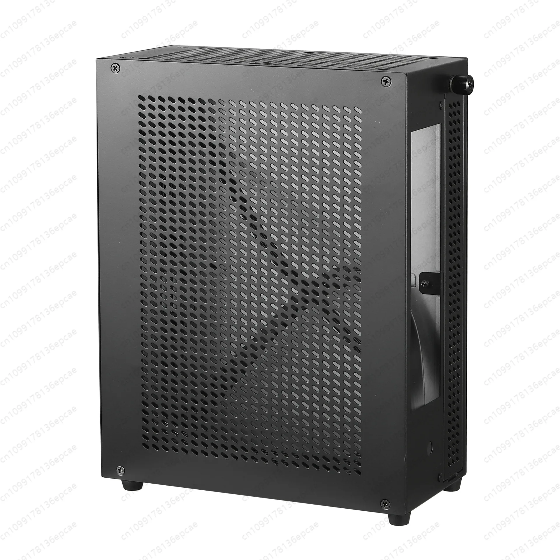 سطح المكتب المزدوج 3.5 "القرص الصلب الساخن مبادلة ITX Mini NAS Chassis DC Power Supply