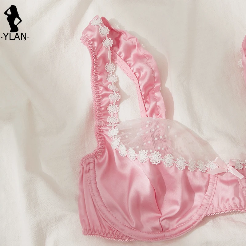 Fijne Satijnen Lingerie Sexy Ondergoed 2 Stuk Vrouwen Set Lingerie Naadloze Bh Korte Sets Kant Patchwork Erotische Lingerie Intiem