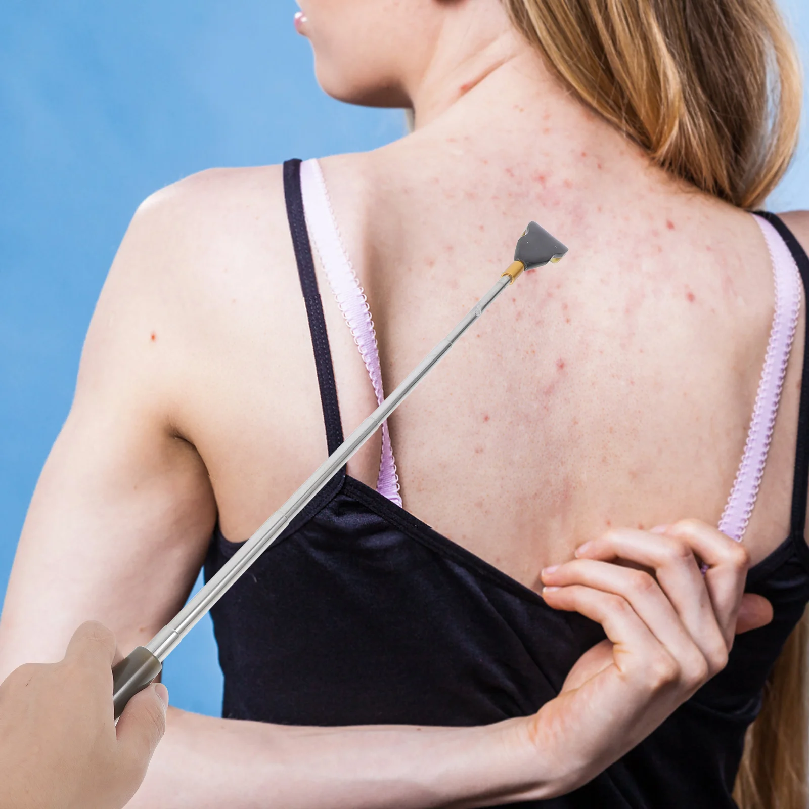 تصغير الظهر هرش الفولاذ المقاوم للصدأ رئيس خدش مخلب قابلة للتمديد حكة الإغاثة متعددة الوظائف الجسم مدلك للجميع #4