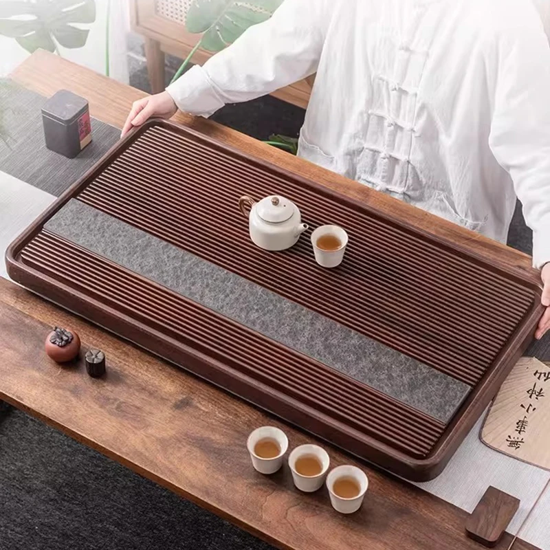 Wooden Drainage Tea Tray Cafeteria Serving Tea Tray Vintage Tea Tray Tableware Living Room Hospitality Bandejas Home Products