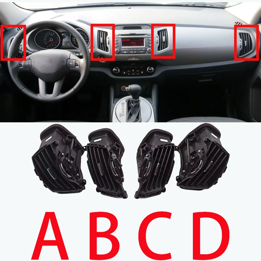 

LINGJIE Auto Front Dashboard Center Air Conditioning Outlet Vent for Kia Sportage R 2010 2011 2012 2013 2014 2015 2016 2017