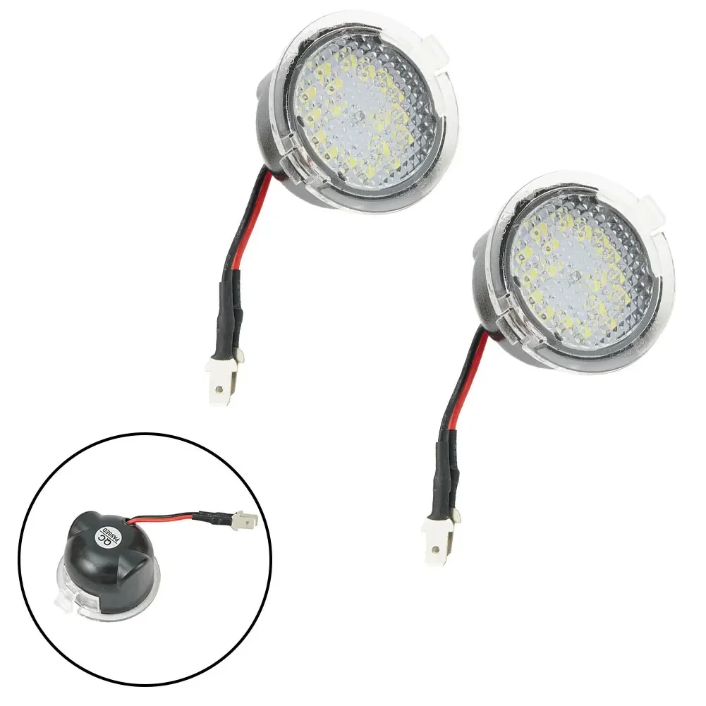 

2pcs Car LED Under Side Rearview Mirror Puddle Light F-150 MK5 Edge Fusion Explorer Flex Taurus Side Mirror Puddle Light