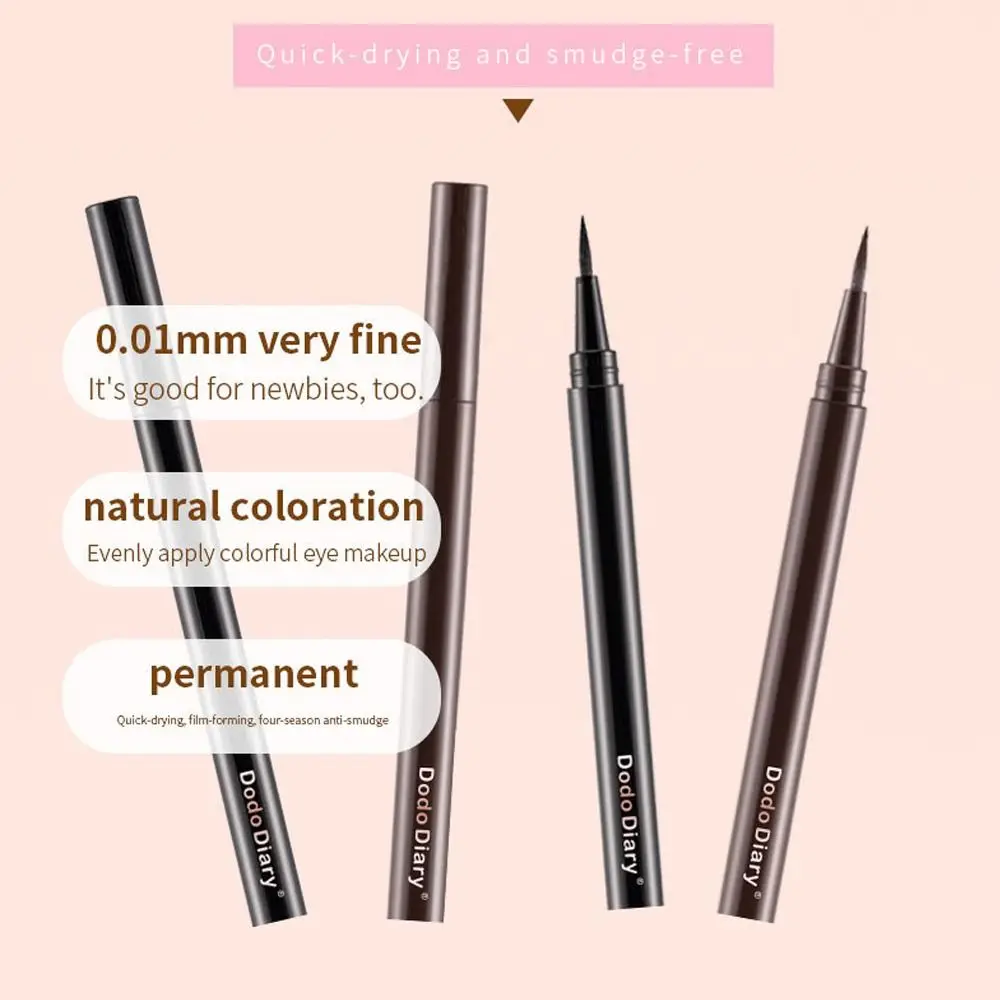 Waterproof Liquid Eyeliner Pen Quick Dry Smudge Resistant Makeup Eyeliner Long Lasting Daily Makeup Fine Tip Eyeliner Beginners