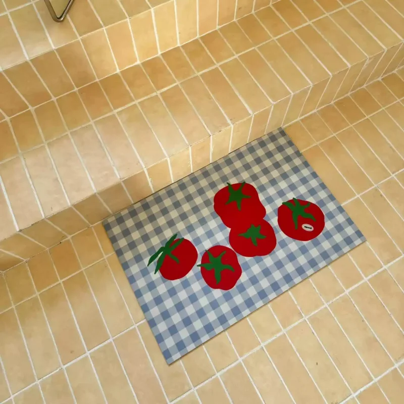 

Коврик VIKAMA в корейском стиле с рисунком томатов, впитывающий воду, нескользящий коврик для ванной, кухни, спальни, прихожей, домашний декор