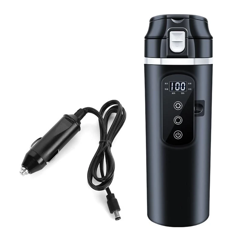 XA6H 12V2 4V 500ml Electric Heating Car Kettle Water Coffee Milk Thermals Mug Kettle